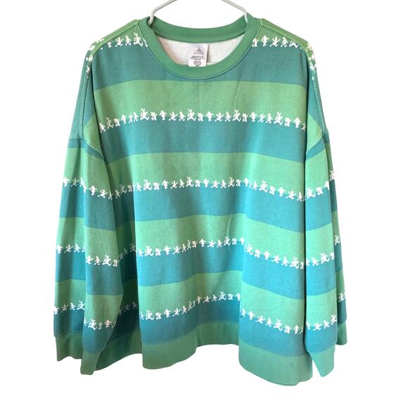 Disneyland Resort Striped Mickey & Friends Spirit Jersey Plus Size 2X Green - Picture 3 of 5